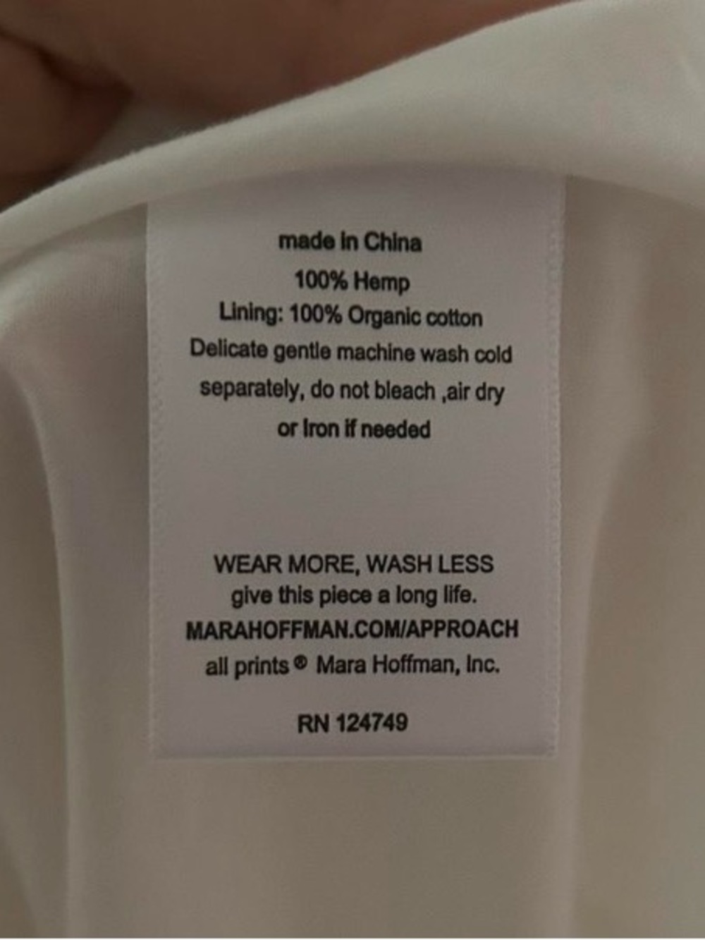 Mara Hoffman 100% Hemp Perdita Dress in White Size 16 - Picture 5 of 8